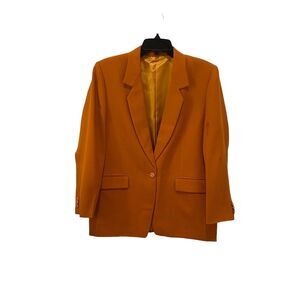 Women's Business Wear Suit Jacket/Blazer. Rust/Orange. Medium. ResortWear. Chic.
